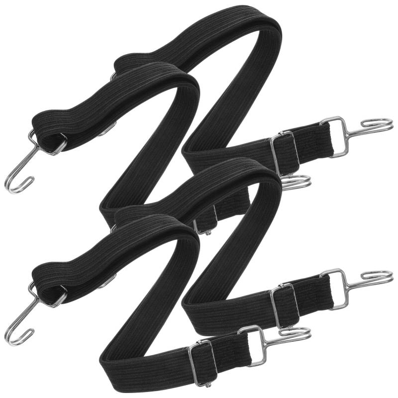 JEWEDECO 4er Set Bungee Cord Mit Haken Elastische Spanngurte Verstellbare Bungee Straps Für Outdoor Camping Fahrradzubehör Zelt Und LKW Robust Und Langlebig von JEWEDECO