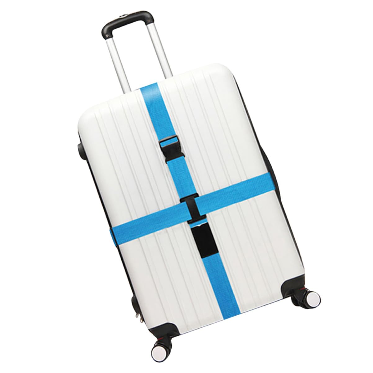 JEWEDECO Leichter Outdoor Reisegepäckgurt Verstellbarer Cross Packgürtel Blau Ideal Für Koffer Rucksäcke Und Taschen Praktischer Spanngurt Für Sicheres Reisen Und Transport von JEWEDECO