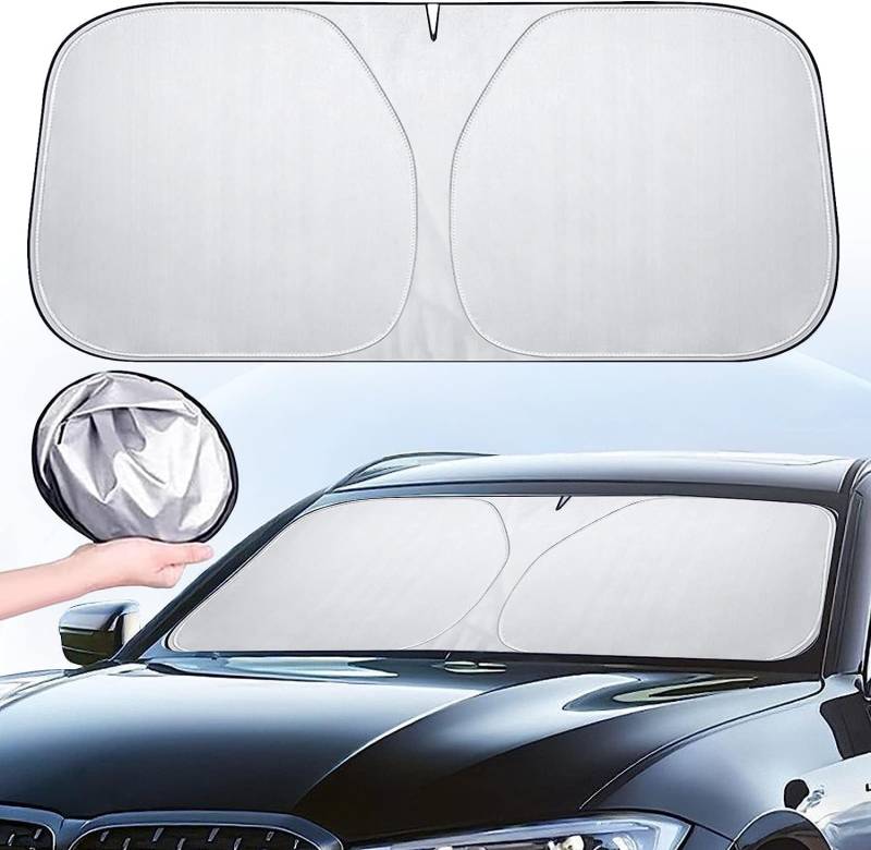 Sonnenschutz Auto Frontscheibe für Mercedes Benz B-Klasse 2005-2011 W245, Frontscheibenabdeckung Faltbarer, Windschutzscheibe Sonnenblende Innen, UV-Schutz Sunshade,Silver von JEWOSS