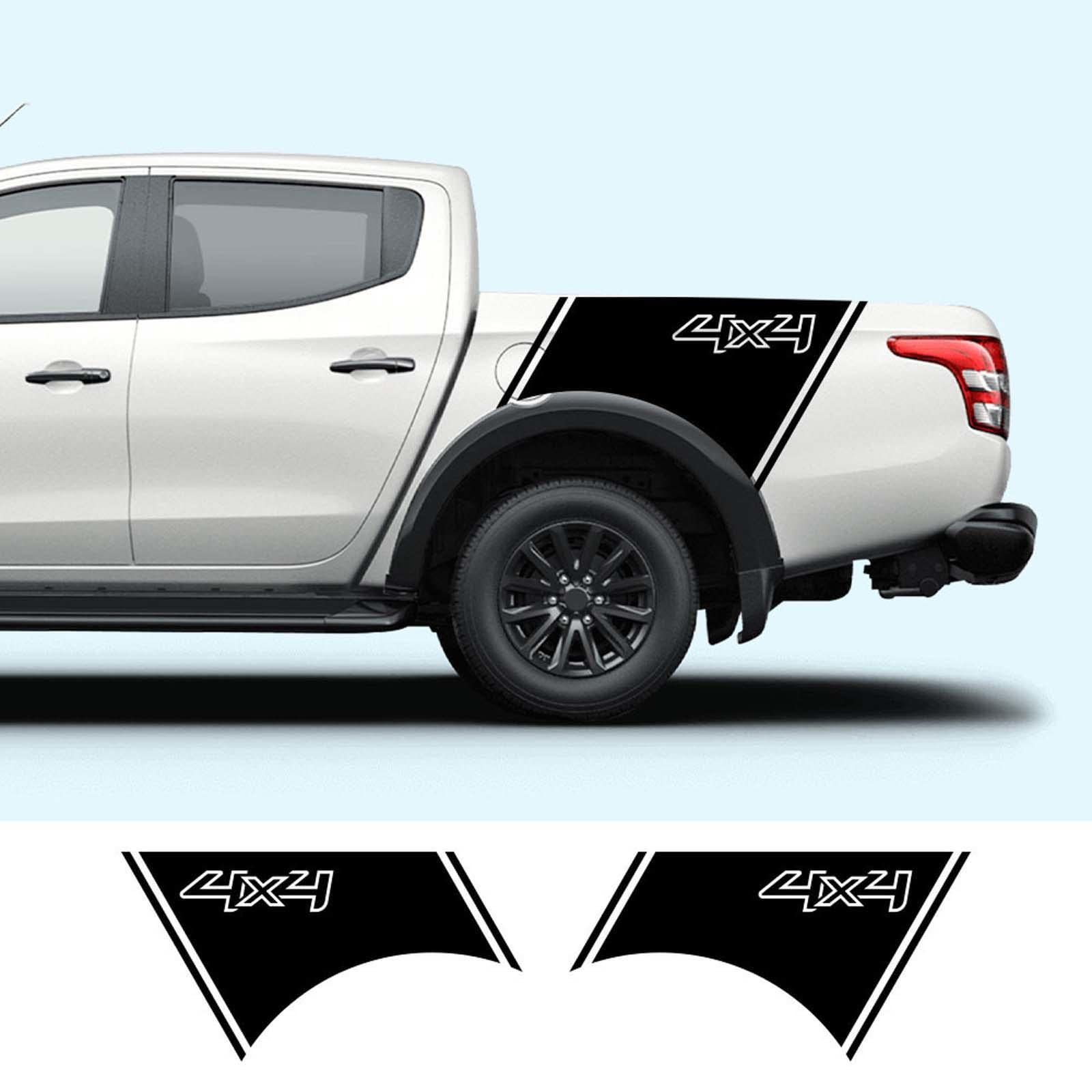 JEZOE Autoaufkleber Pickup Mudslinger Seitentür LKW Kofferraumseite Vinyl Custom Decor Cover Zubehör, für Mitsubishi L200 Triton von JEZOE