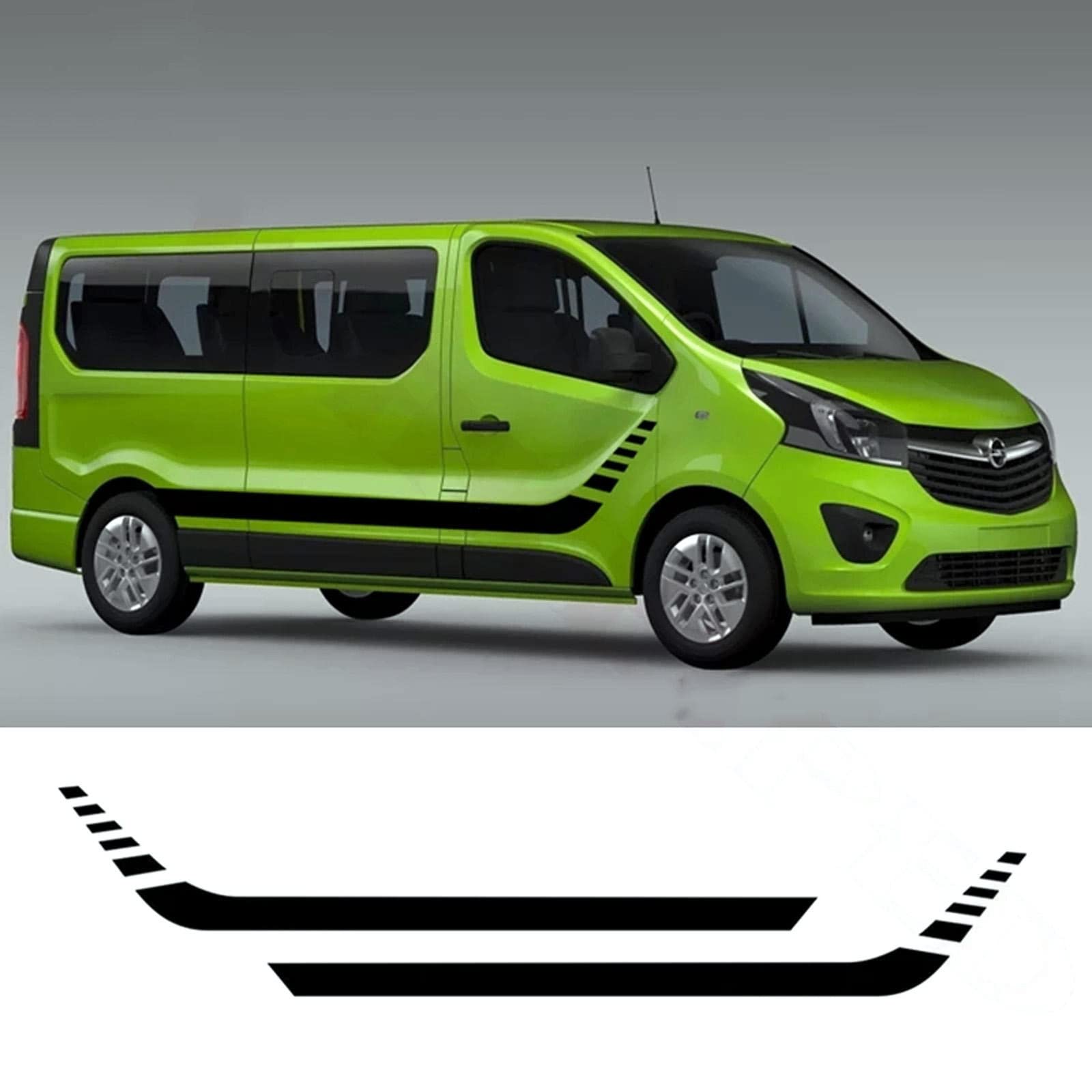 JEZOE Beidseitige Aufkleber, DIY-Vinyl-Aufkleber, für Opel Vivaro 2015-2020, Karosserie-Dekor-Aufkleber, Racing-Sport-Türstreifen, Styling von JEZOE