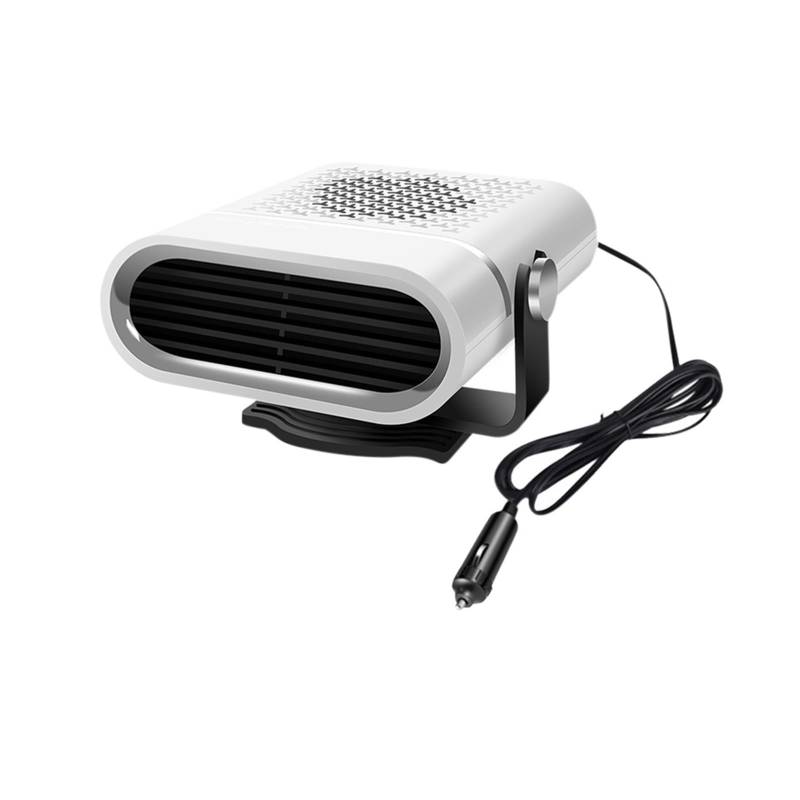 12V/24V 150W/260W Auto Heizung Elektrische Kühlung Heizung Fan 360 Grad Tragbare Defroster demister Heizung for Autos Lkw(12V white) von JFAQIPEI