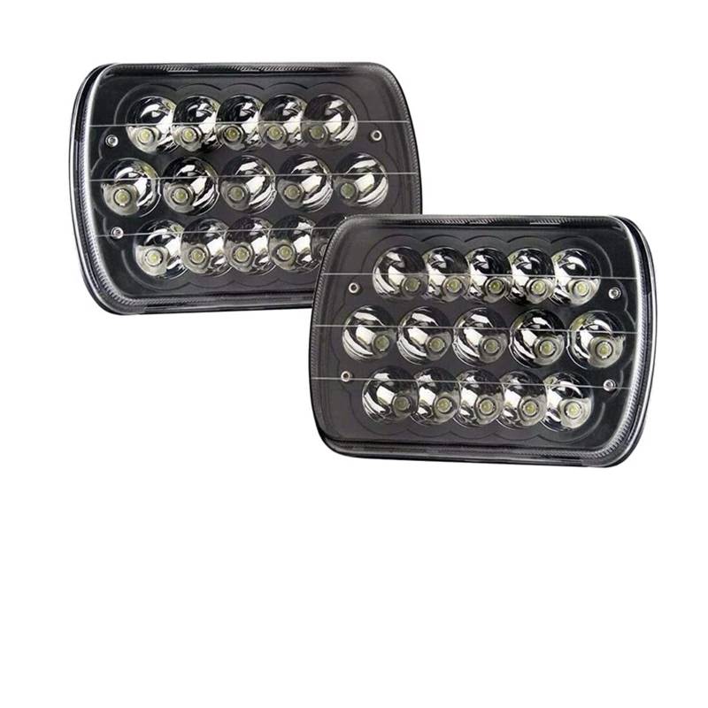 2 stücke 180W DOT Helle Blendschutz H6054 5x7 7x6 Led-scheinwerfer DRL Blinker Hallo/Abblendlicht Kompatibel for Jeep Cherokee XJ Wrangler YJ Ford(L) von JFAQIPEI