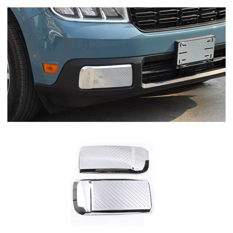 ABS Auto Vorne Stoßstange Hinten Streifen Lip Spoiler Scratch Protector Zierleisten Abdeckung Aufkleber Kompatibel for Maverick 2022 Auto zubehör(Style A Silver) von JFAQIPEI