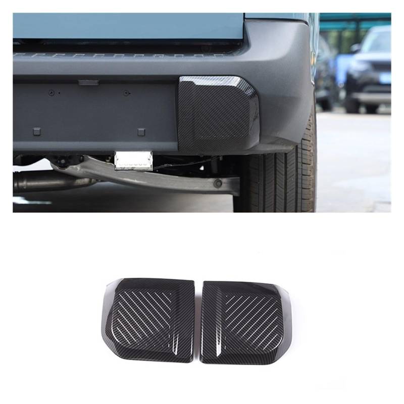 ABS Auto Vorne Stoßstange Hinten Streifen Lip Spoiler Scratch Protector Zierleisten Abdeckung Aufkleber Kompatibel for Maverick 2022 Auto zubehör(Style B Carbon Fibre) von JFAQIPEI