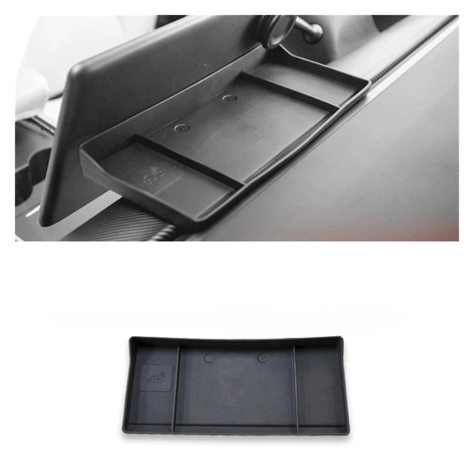 Auto Carbon Dashboard Dekorative Streifen Abdeckung Aufkleber Auto Kompatibel for Tesla 2021-2022 Modell 3 Y Schützende Innen Dekoration zubehör(Black 1pc) von JFAQIPEI