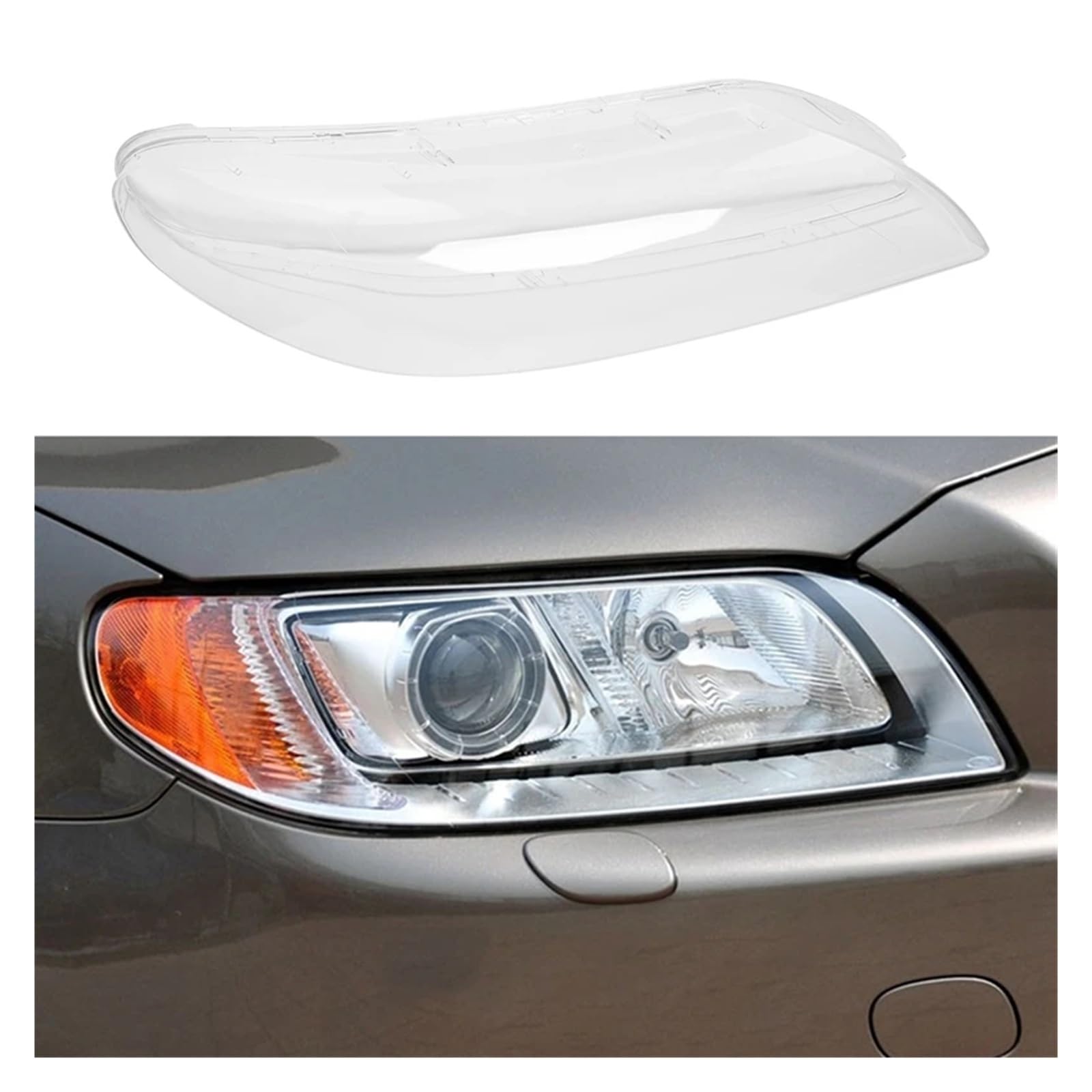 Auto Front Scheinwerfer Abdeckung Transparent Lampenschirm Scheinwerfer Abdeckung Shell Maske Objektiv Kompatibel for Volvo S80 S80L 2008-2015(Right) von JFAQIPEI