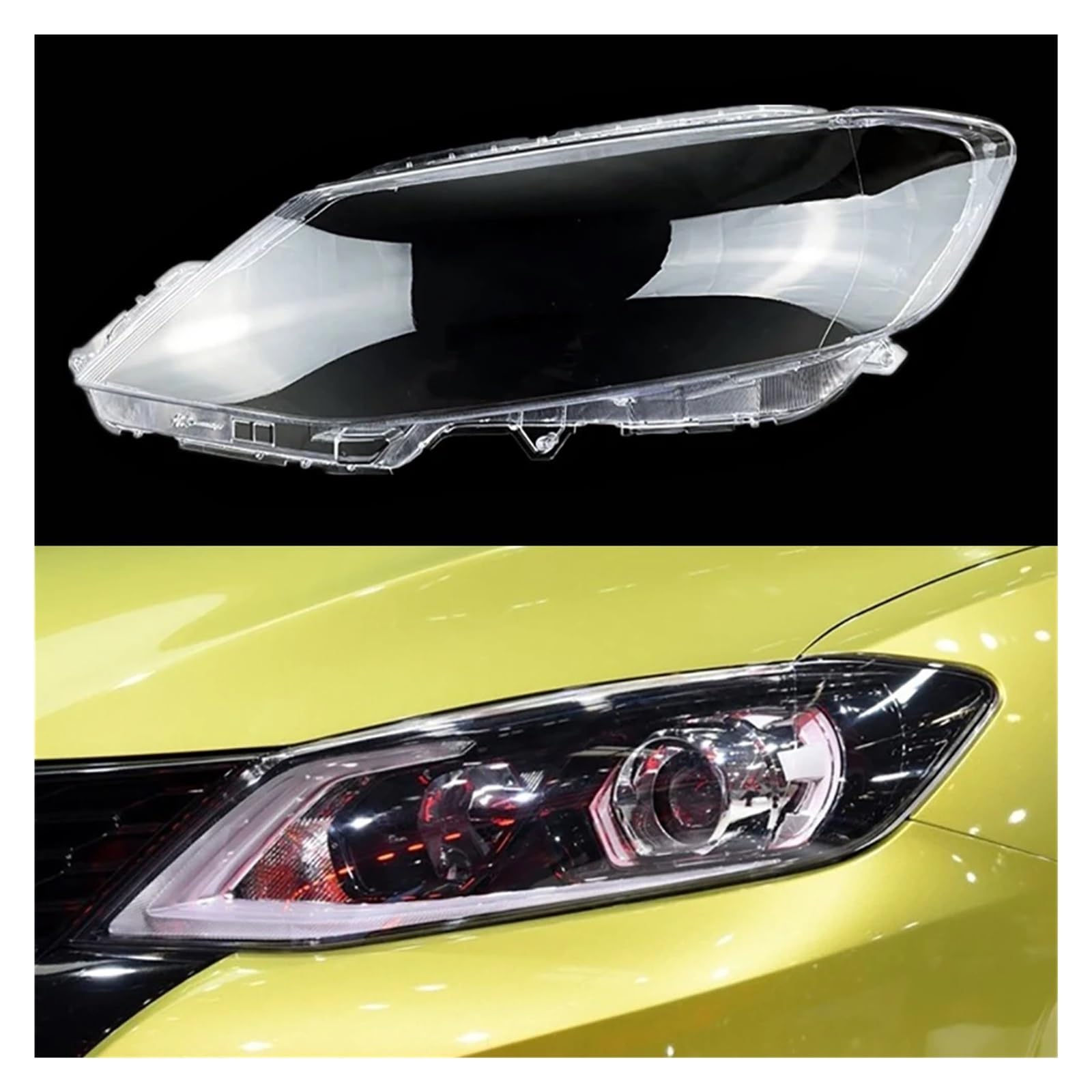 Auto Front Scheinwerfer Objektiv Abdeckung Glas Lampe Transparent Lampenschirm Shell Kompatibel for Nissan Tiida Versa 2016 2017 2018 2019 2020 2021(Left) von JFAQIPEI