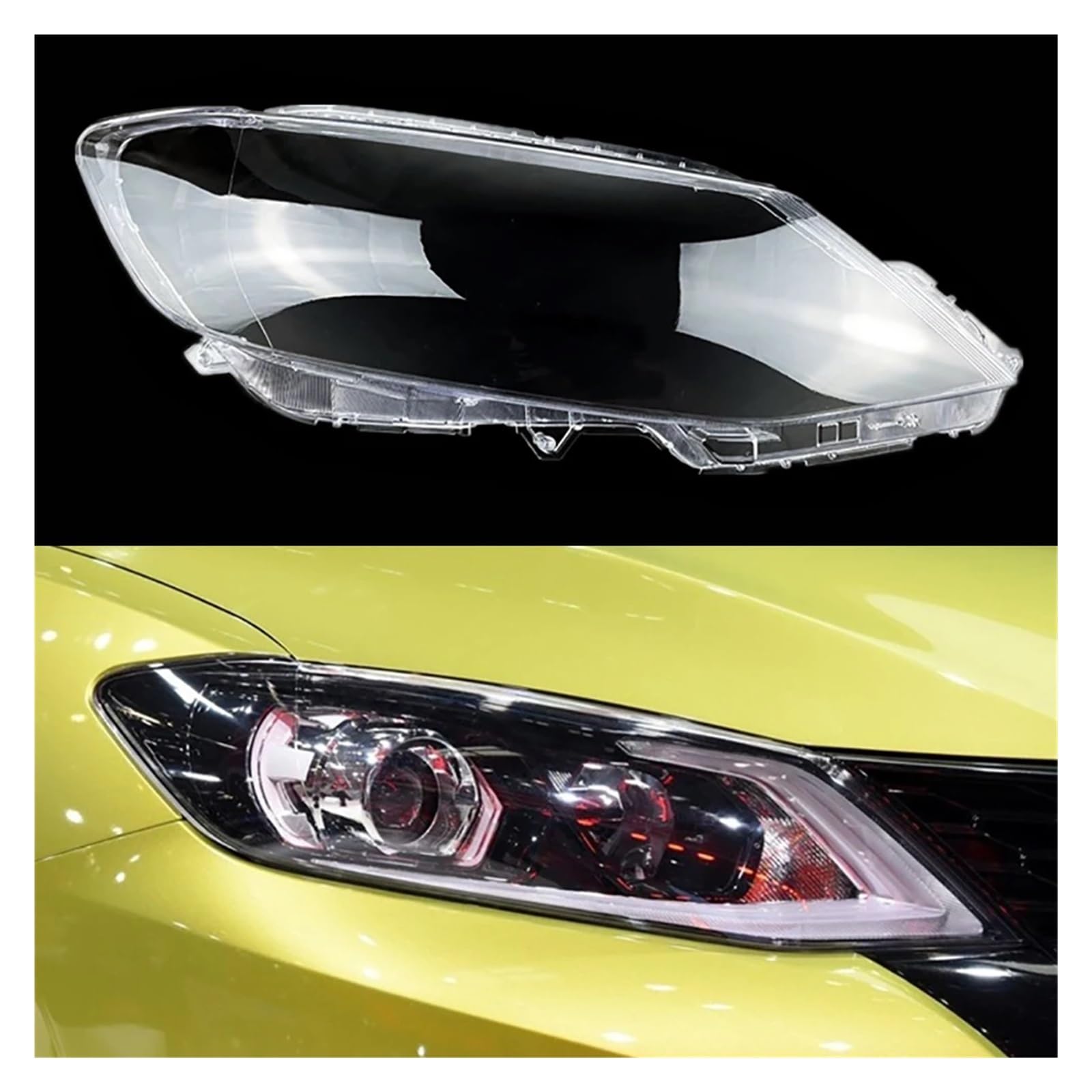 Auto Front Scheinwerfer Objektiv Abdeckung Glas Lampe Transparent Lampenschirm Shell Kompatibel for Nissan Tiida Versa 2016 2017 2018 2019 2020 2021(Right) von JFAQIPEI