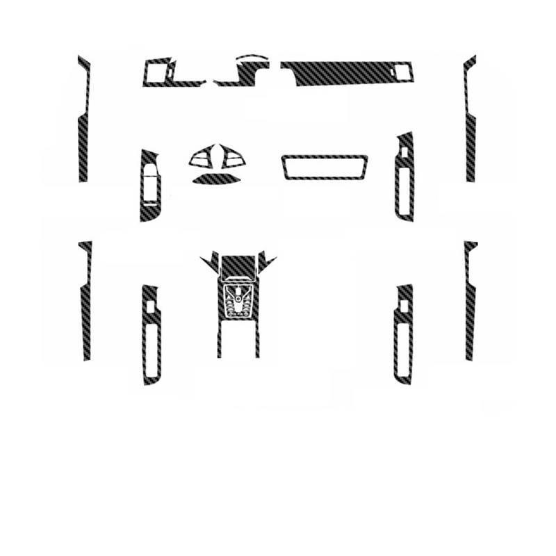 Auto-Innenaufkleber, kompatibel for BYD Tang EV 2022 2023, Mittelkonsolen-Panel-Aufkleber, Hebefenster-Panel, Getriebe-Schutzfolie(Carbon Black) von JFAQIPEI