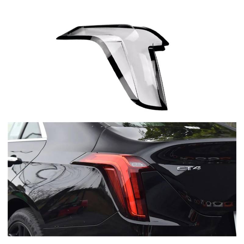 Auto Rücklicht Fall Kompatibel for Cadillac CT4 2018-2023 Rücklicht Objektiv Shell Auto Hinten Rücklicht Abdeckung Licht Kappen lampenschirm Lampcover(Left) von JFAQIPEI