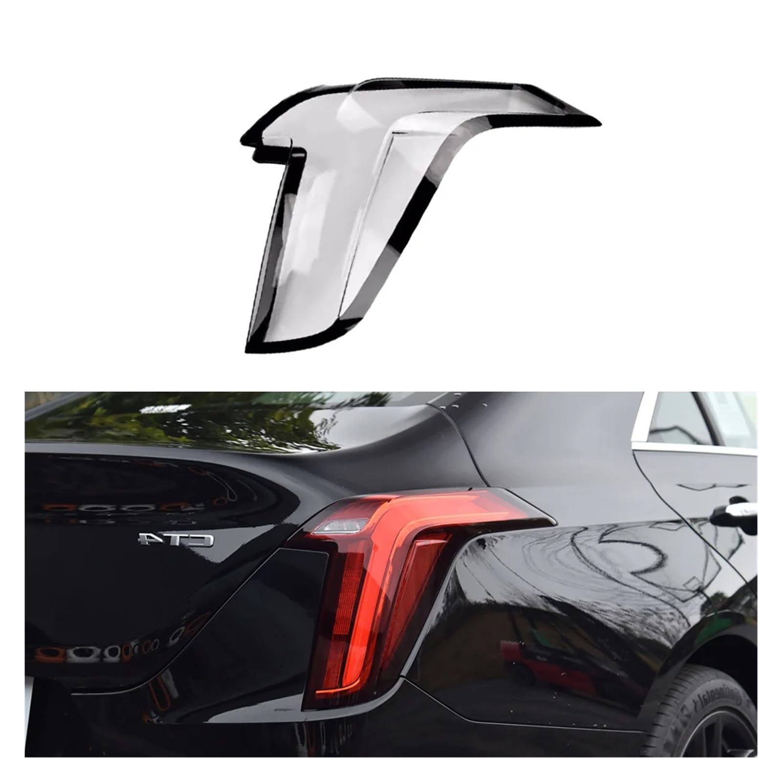 Auto Rücklicht Fall Kompatibel for Cadillac CT4 2018-2023 Rücklicht Objektiv Shell Auto Hinten Rücklicht Abdeckung Licht Kappen lampenschirm Lampcover(Right) von JFAQIPEI