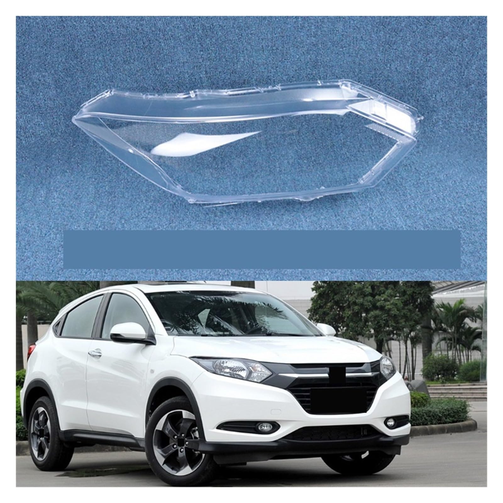 Auto Scheinwerfer Abdeckung Objektiv Glas Schale Vorne Scheinwerfer Transparent Lampenschirm Auto Licht Lampe Kompatibel for Honda HR-V HRV 2015-2018(Right A) von JFAQIPEI