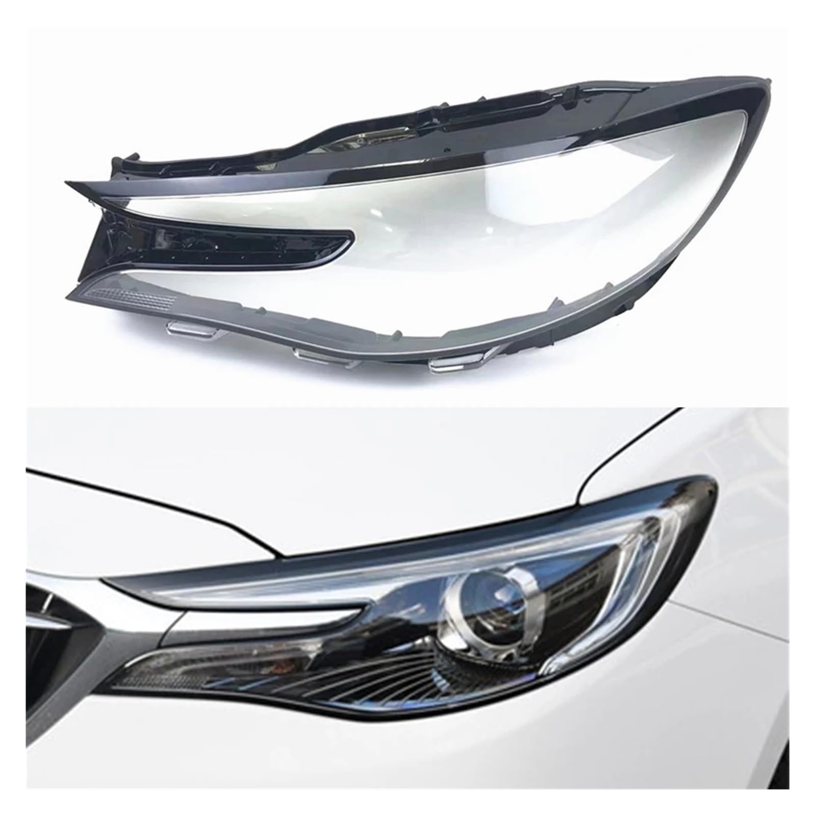 Auto-Scheinwerferabdeckung, kompatibel for Buick Excelle 2018 2019 2021, Scheinwerfer, transparenter Lampenschirm, Lichtschale, klare Linsenabdeckung, Gehäuse(Left) von JFAQIPEI