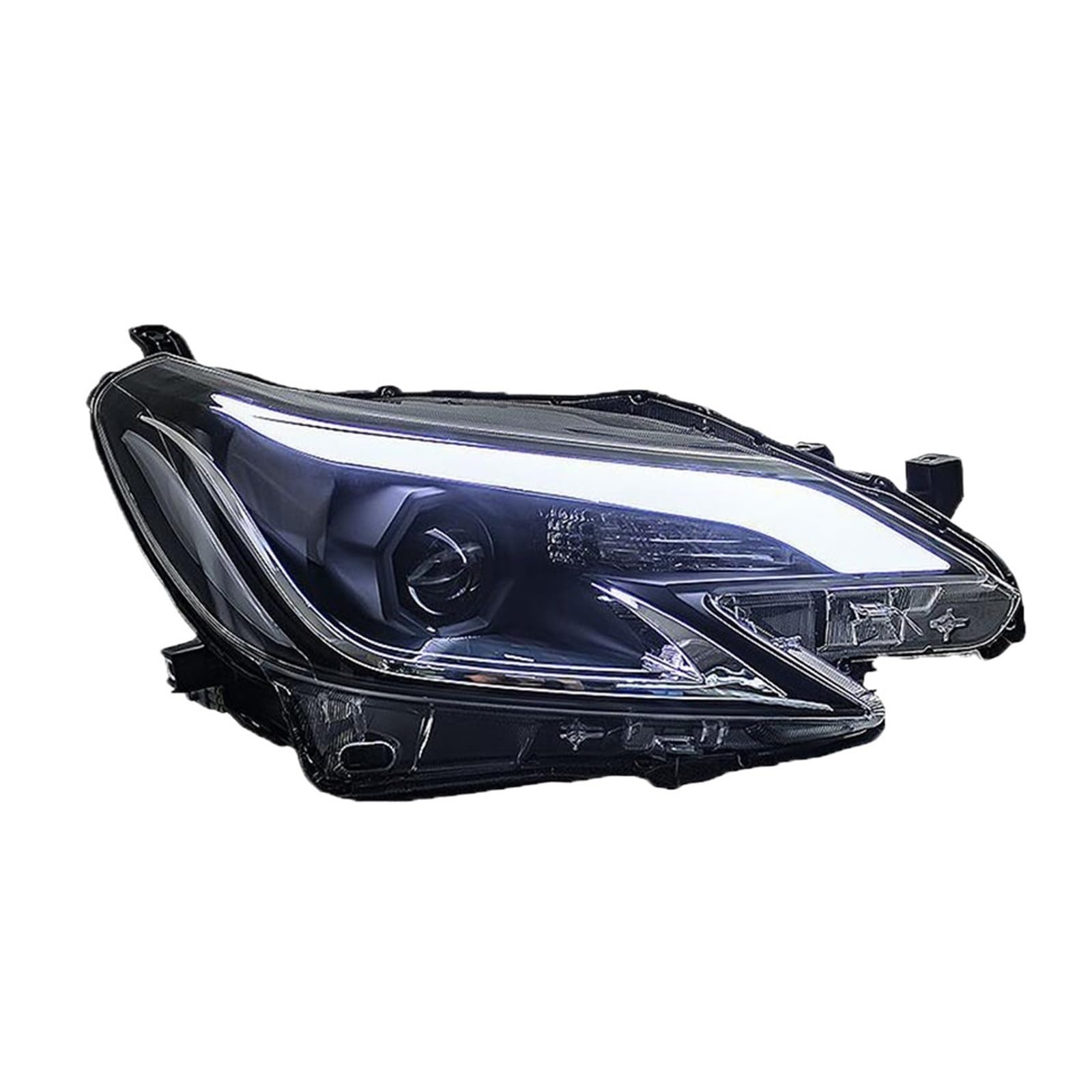 Automodell-Scheinwerfer Kompatibel for Toyota Reiz Mark X Halogenscheinwerfer 2013-2017 Neuestes Design Halogenscheinwerfer DRL Hid Bi Xenon Autozubehör(Halogen headlights,LHD) von JFAQIPEI