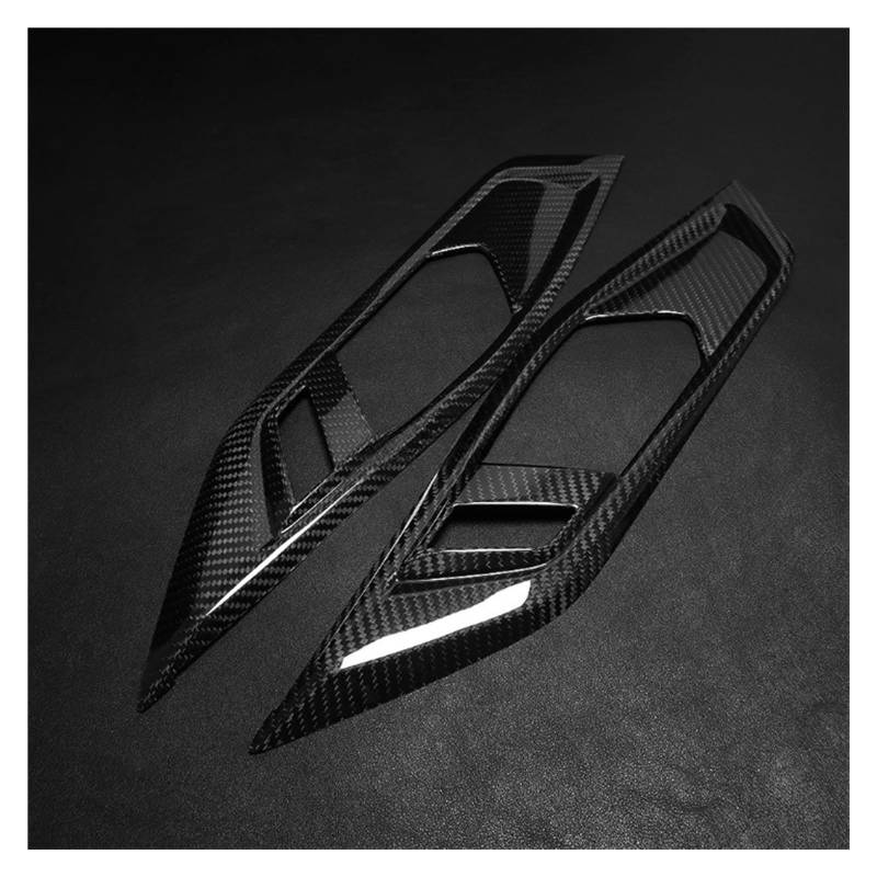 Carbon Faser Auto Innen Tür Griff Dekor Aufkleber Fenster Schalter Taste Panel Trim Kompatibel for BMW 4 Serie G22 2-tür 2021(Door Panel) von JFAQIPEI