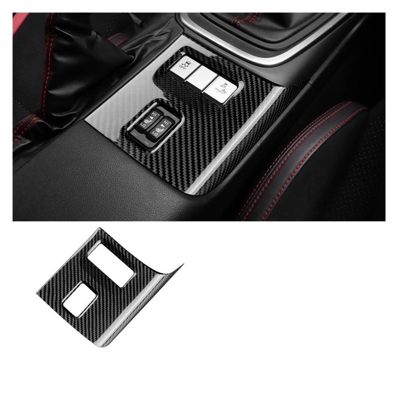 Echter Harter Carbon-Faser-Aufkleber, kompatibel for Subaru BRZ, Toyota GR86 2021 2022, Autositz-Wärmeknopf-Abdeckung, Innenausstattung, Auto-Zubehör(for LHD Black) von JFAQIPEI