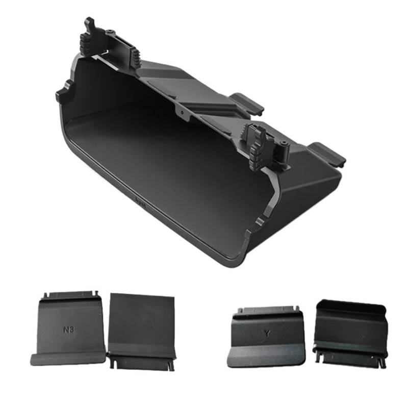 Herval kompatibel for Tesla Model Y Model 3 Highland Unter-Bildschirm-Aufbewahrungstablett, Aufbewahrungsbox hinter dem Bildschirm, Aufbewahrungsbox, Autozubehör(Transparent Black) von JFAQIPEI