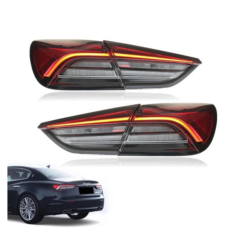 JFAQIPEI Auto-Halogenscheinwerfer-Baugruppe Kompatibel for Maserati Quattroporte 2013-2021 Upgrade Vollhalogenscheinwerfer Frontlampen(Upgrade Taillights) von JFAQIPEI