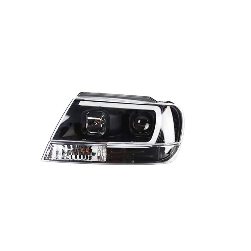 JFAQIPEI Auto-Styling-Scheinwerfer Kompatibel for Jeep Grand Cherokee Scheinwerfer 1999-2004 DRL Hid Bi Xenon-Objektiv Autozubehör Halogenscheinwerfer Scheinwerfer(Headlight LED) von JFAQIPEI