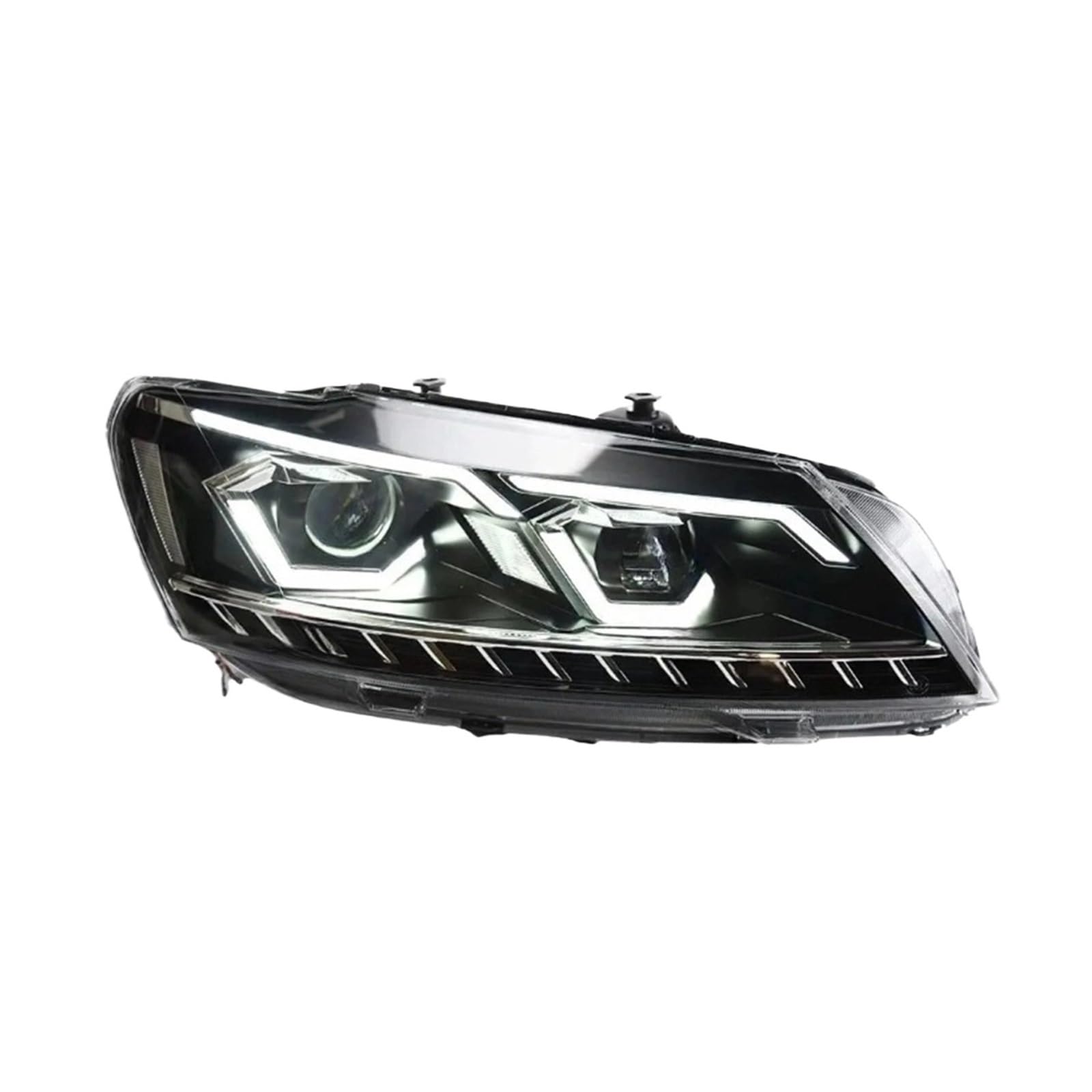 JFAQIPEI Cars Styling Scheinwerfer Kompatibel for VW Passat B7 Scheinwerfer 2011-2016 Halogenscheinwerfer Scheinwerfer DRL Hid Scheinwerfer Bi Xenon Angel Eyes Auto von JFAQIPEI