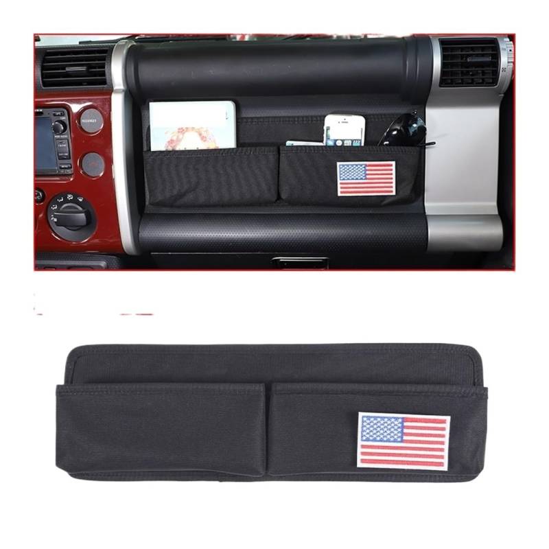 JFAQIPEI Kompatibel for Toyota FJ Cruiser 2007–2021, Kofferraum-Seiten-Aufbewahrungsbox, Netztasche, vordere Co-Pilot-Aufbewahrungstasche, Innenaufbewahrungszubehör(Style 4) von JFAQIPEI