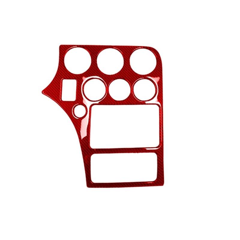 Kompatibel for Alfa Romeo 159 2005–2023, Kohlefaser-Zentral-CD-Radio-Luftauslass-Panel, dekorative Abdeckung, Auto-Innendekorationsaufkleber(Red LHD) von JFAQIPEI