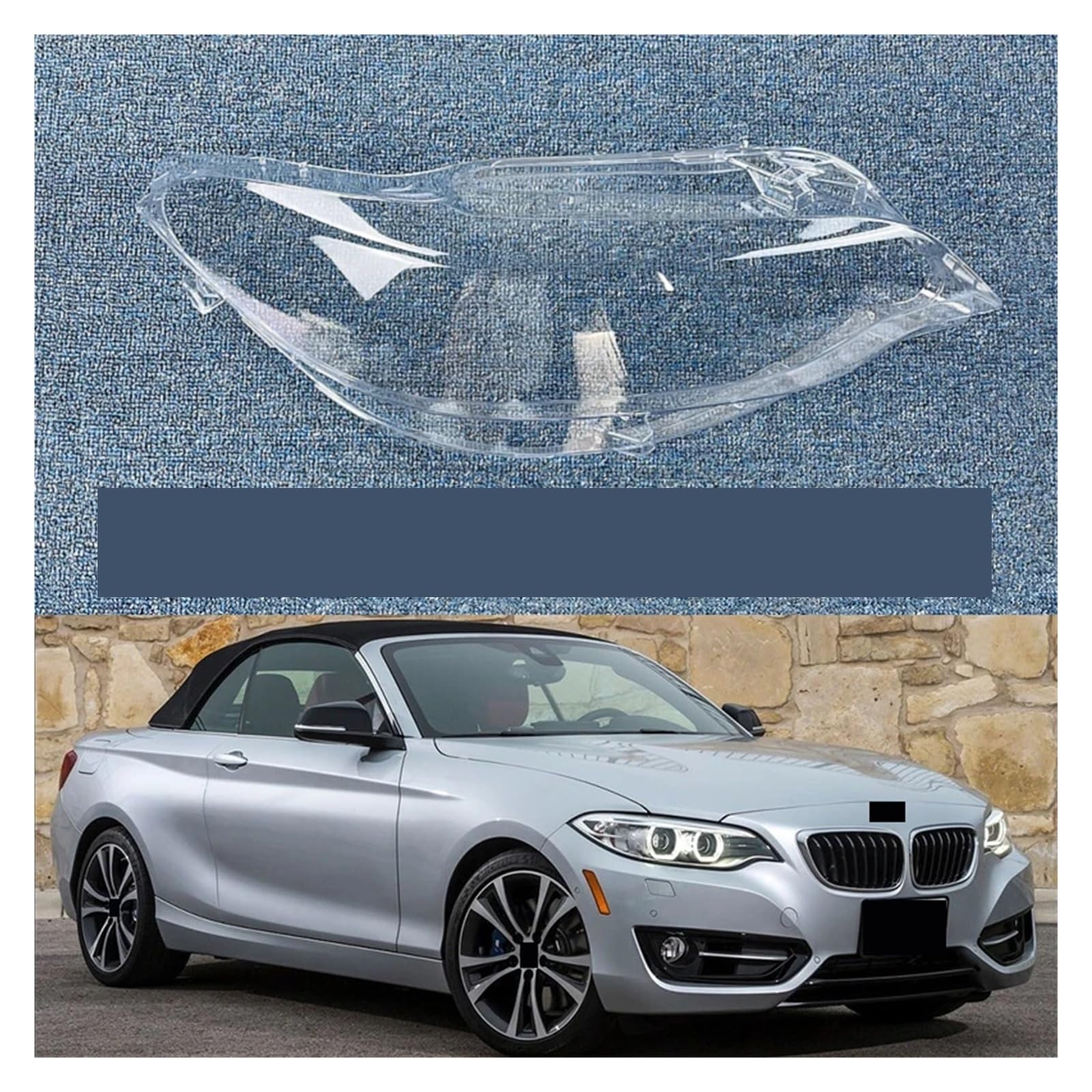 Kompatibel for BMW F22 F23 2 Serie 2014-2019 Auto Scheinwerfer Objektiv Abdeckung kopf licht lampe Transparent Lampenschirm shell Glas(Left right) von JFAQIPEI