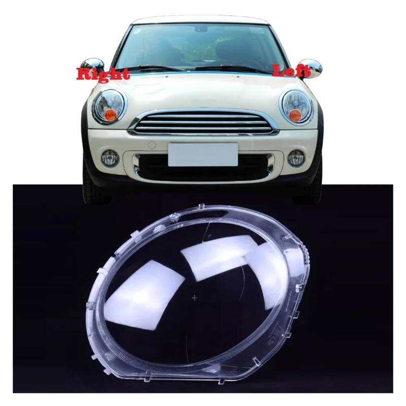 Kompatibel for BMW Mini R55 R56 2007 2008 2009 2010 2011 2012 2013 Auto Scheinwerfer Abdeckung Scheinwerfer Shell Objektiv transparent Lampenschirm(1Pcs for Right Light) von JFAQIPEI