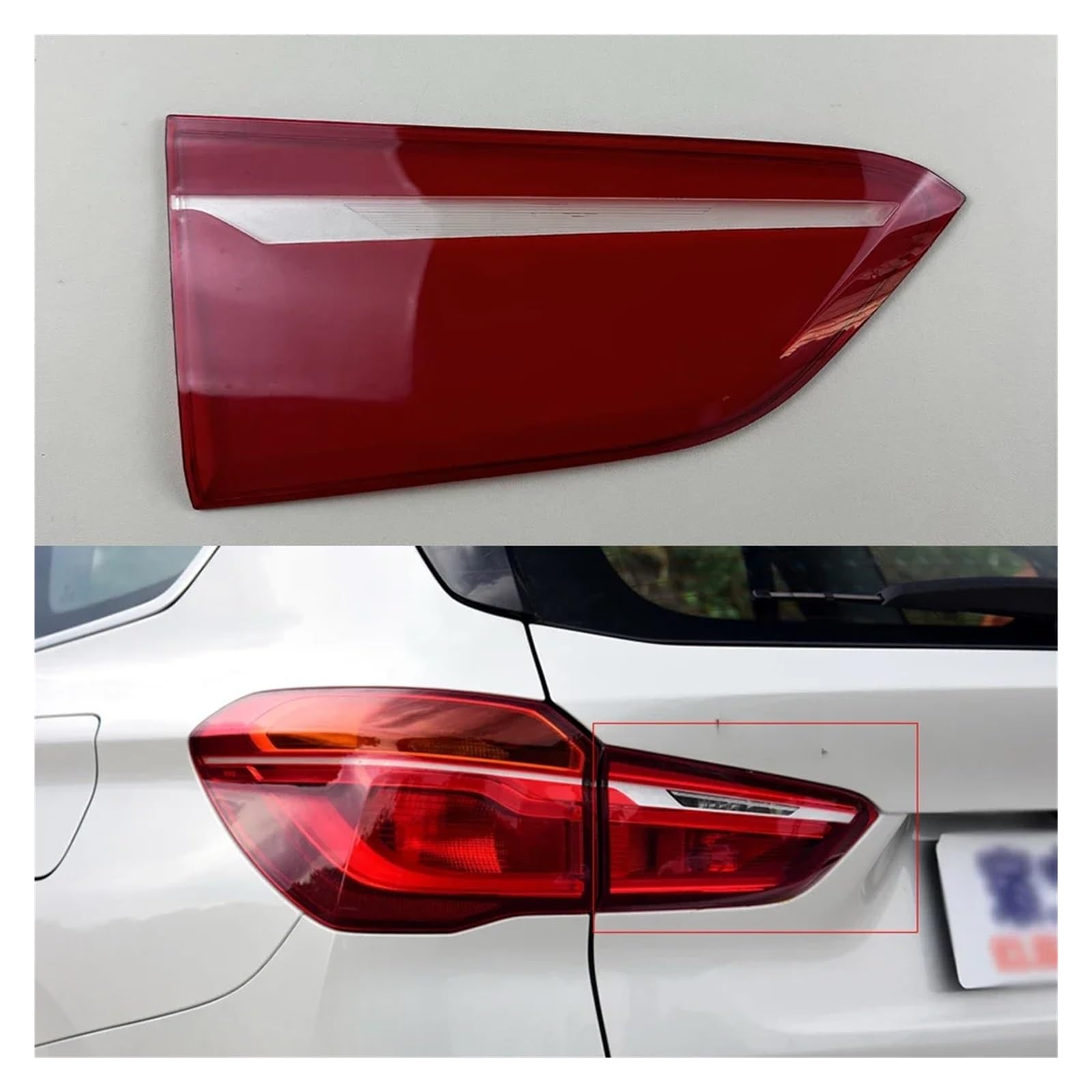 Kompatibel for BMW X1 2016 2017 2018 2019 Außerhalb Rücklicht Shell Hinten Signal Parkplatz Lichter Abdeckung Ersetzen Die Original lampenschirm(Inside Left) von JFAQIPEI