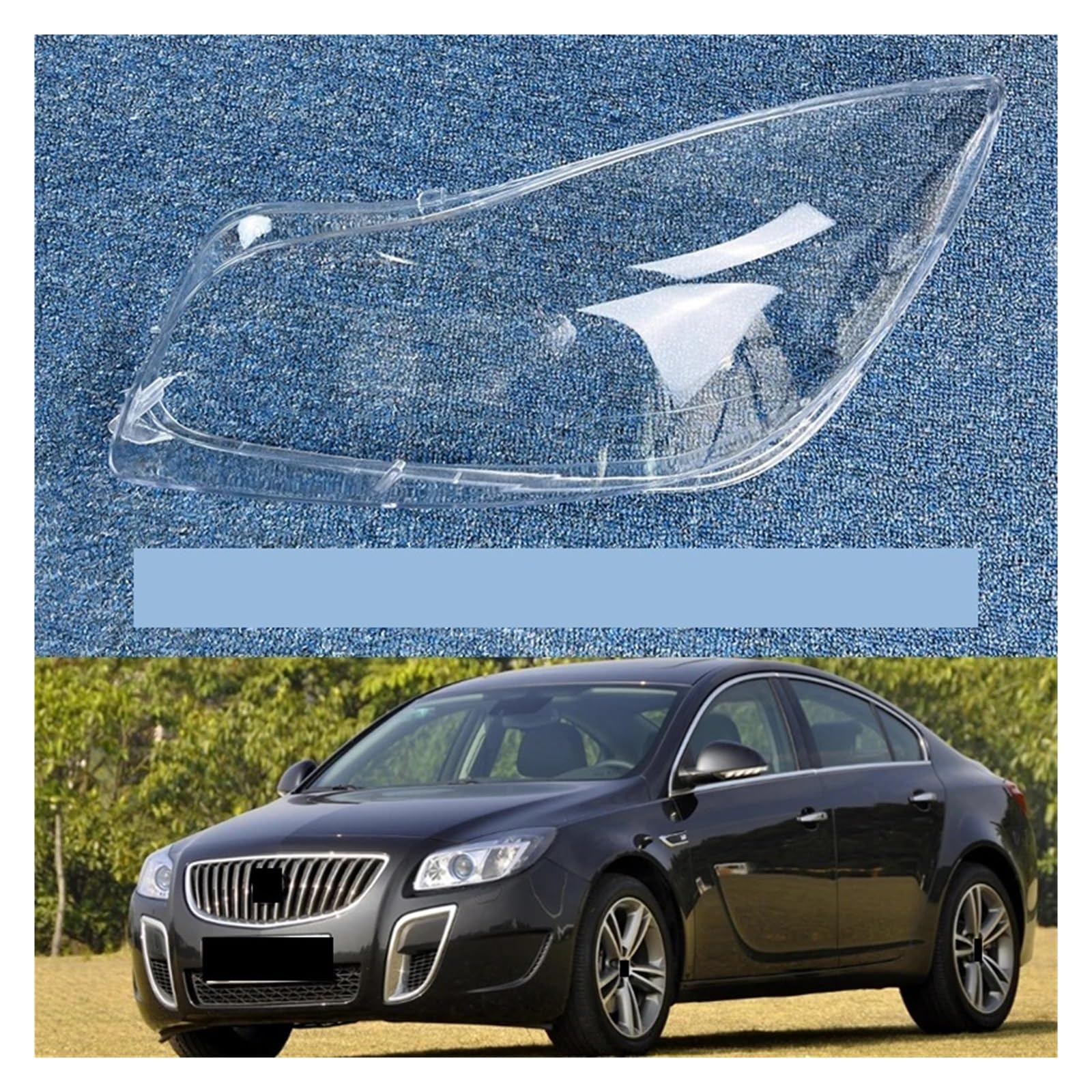 Kompatibel for Buick, kompatibel for Regal, kompatibel for Opel Insignia 2009–2013, Auto-Frontscheinwerfer-Abdeckung, Objektiv, Scheinwerfer, transparentes Glas, Lampenschirm, Lampenschale(Left) von JFAQIPEI