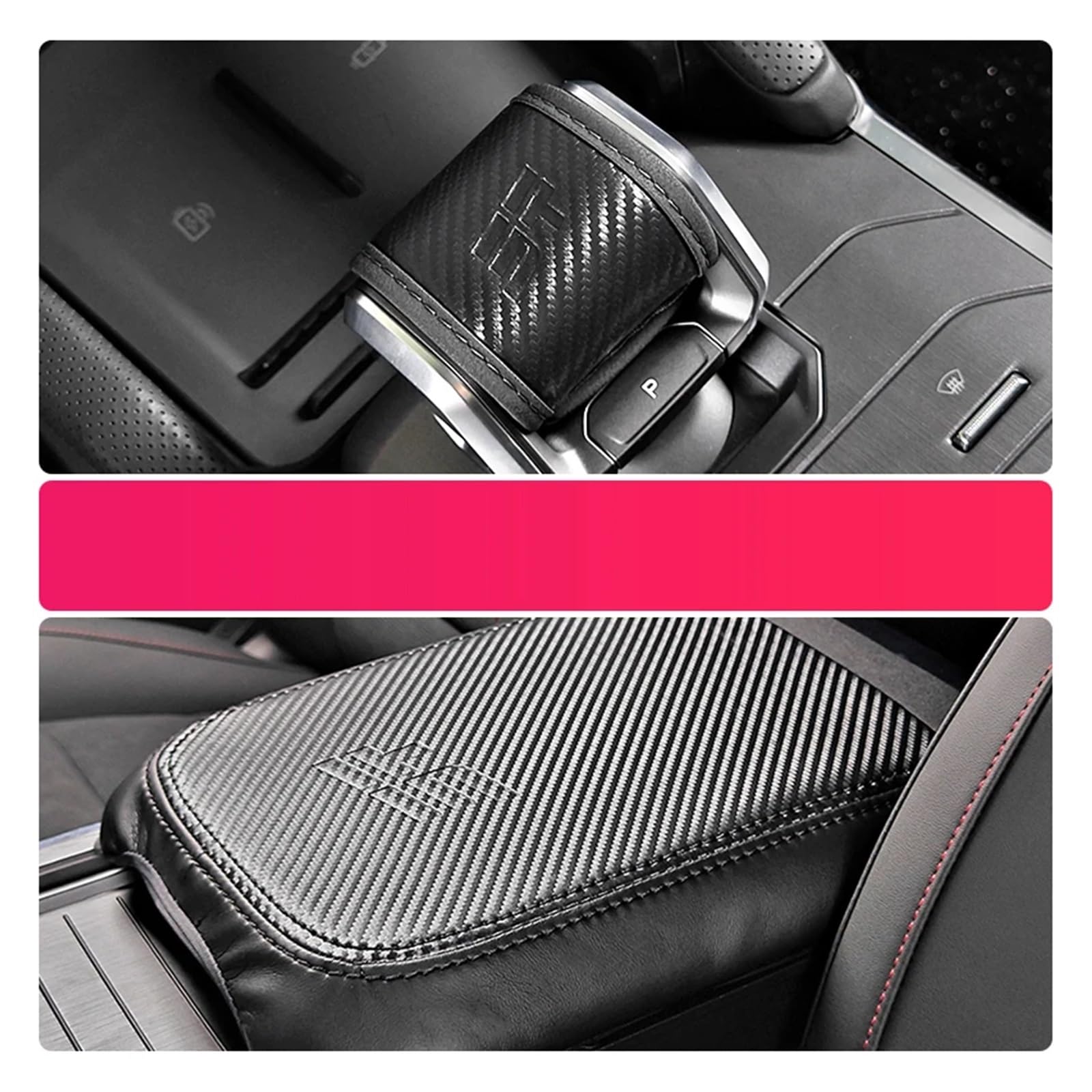 Kompatibel for Chery Jetour T2 2024 2023 Auto Styling Armlehne Box Abdeckung Wildleder Mittelarmlehne Leder Abdeckung Schalthebel Abdeckung Auto Zubehör(Option 8-2pcs) von JFAQIPEI