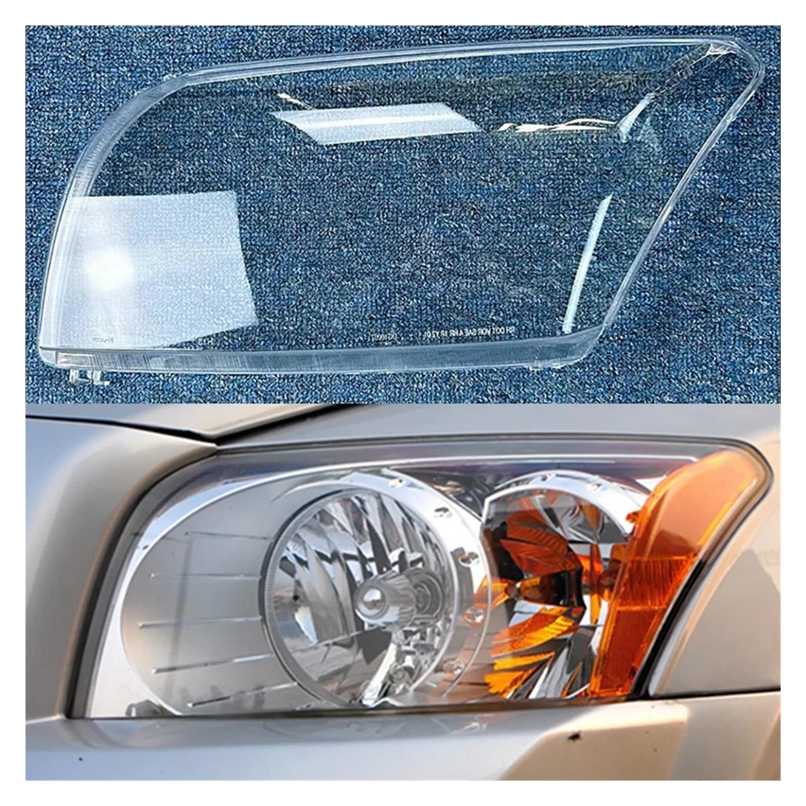 Kompatibel for Dodge Caliber Auto-Scheinwerferabdeckung, Glasschale, Frontscheinwerfer, transparenter Lampenschirm, Auto-Kopf-Licht-Lampenmaske 2008–2011(Left) von JFAQIPEI