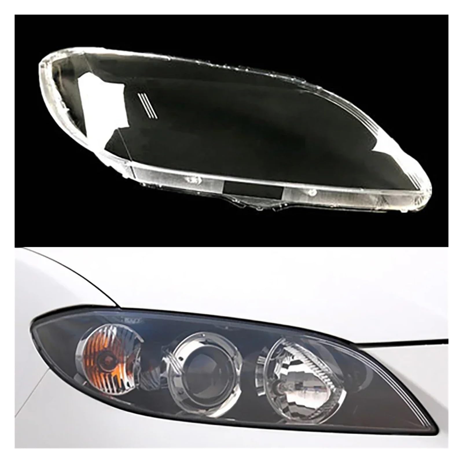 Kompatibel for Mazda 3 M3 Limousine 2006~2012 Scheinwerfer Abdeckung Auto Front Scheinwerfer Kopf Lampe Licht Transparent Lampenschirm auto Glas Objektiv Shell(Right) von JFAQIPEI