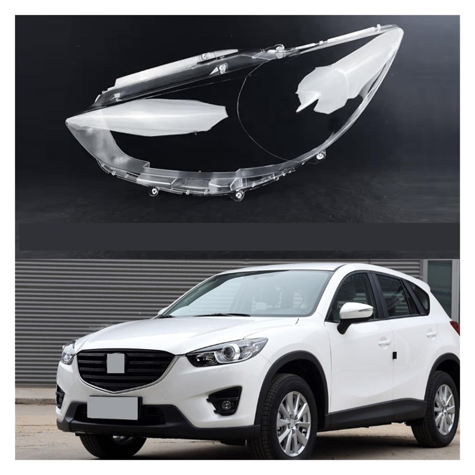 Kompatibel for Mazda CX5 CX-5 2013 2014 2015 2016 Auto Transparent Scheinwerfer Abdeckung Glas Objektiv Shell Lampe Schatten Scheinwerfer(Left) von JFAQIPEI