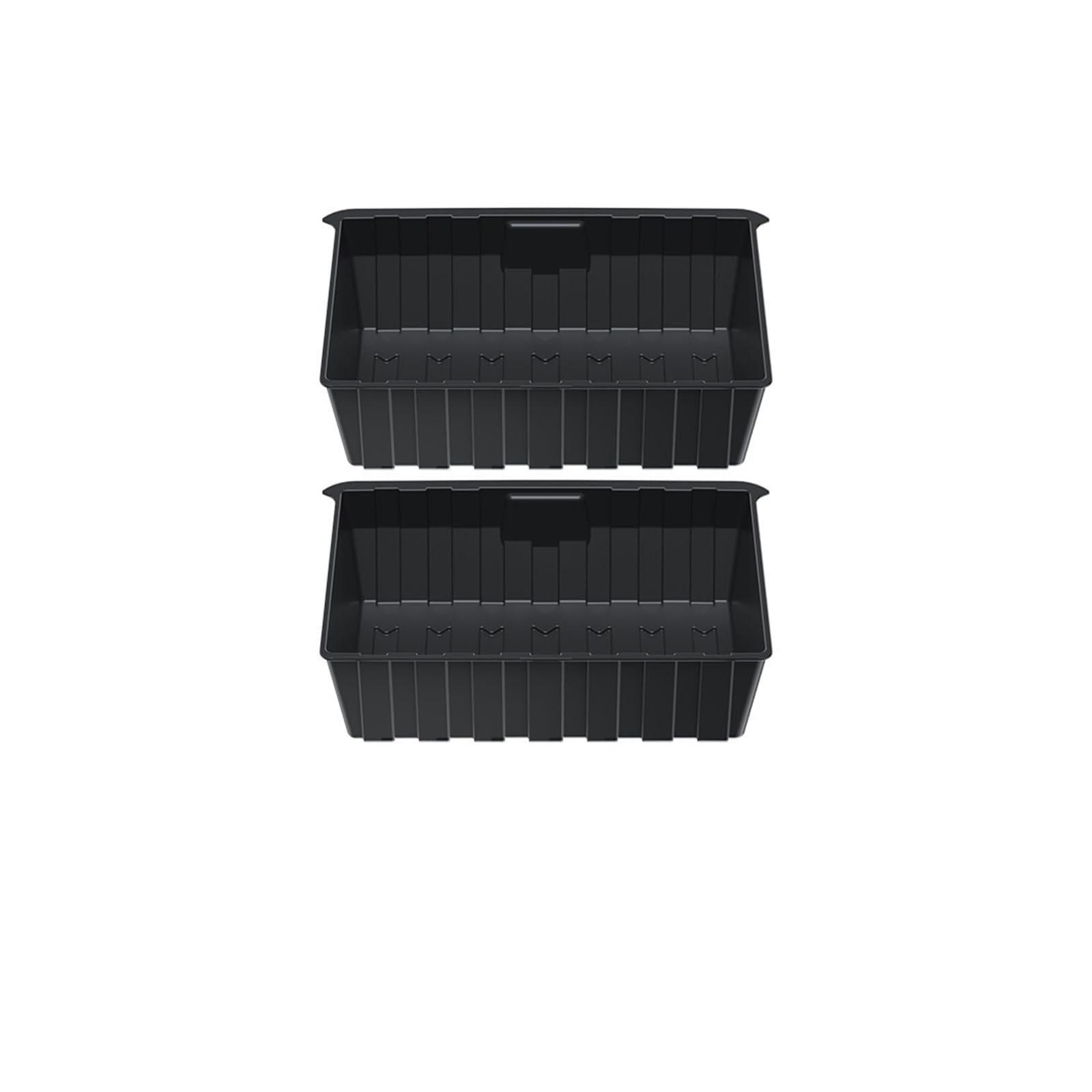 Kompatibel for Tesla Model Y Unter dem Sitz Aufbewahrungsbox Schubladenhalter Auto TPE Organizer Rücksitz Mülleimer Zubehör 2021/2023(TPE 2PCS) von JFAQIPEI