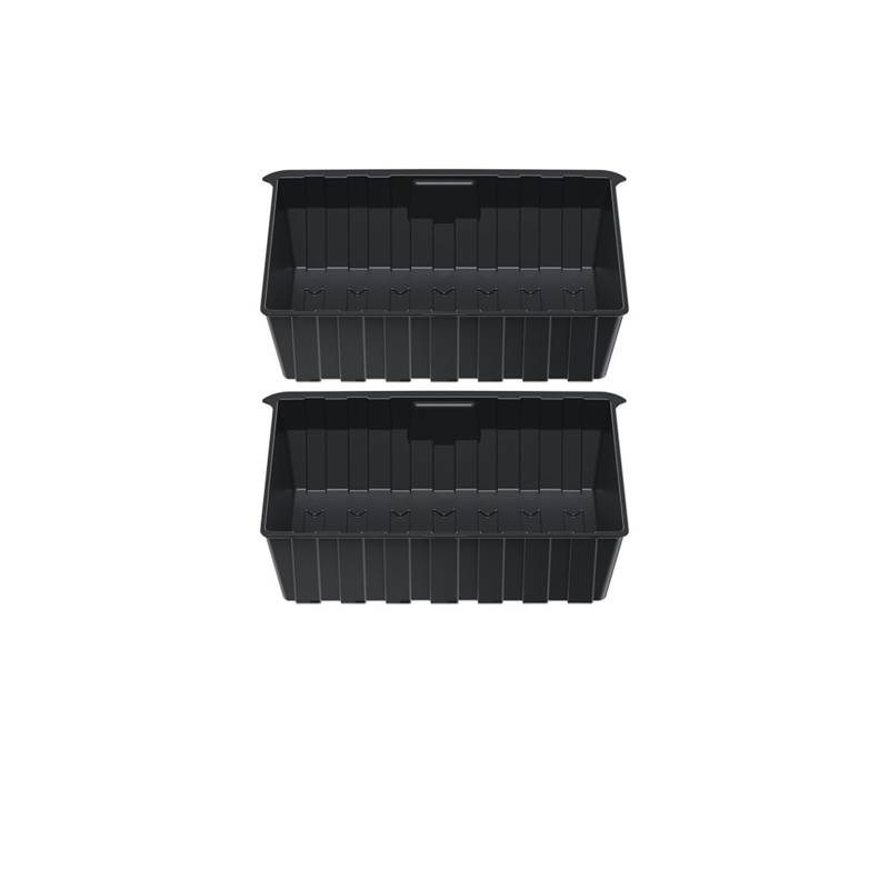 Kompatibel for Tesla Model Y Unter dem Sitz Aufbewahrungsbox Schubladenhalter Auto TPE Organizer Rücksitz Mülleimer Zubehör 2021/2023(TPE 2PCS) von JFAQIPEI