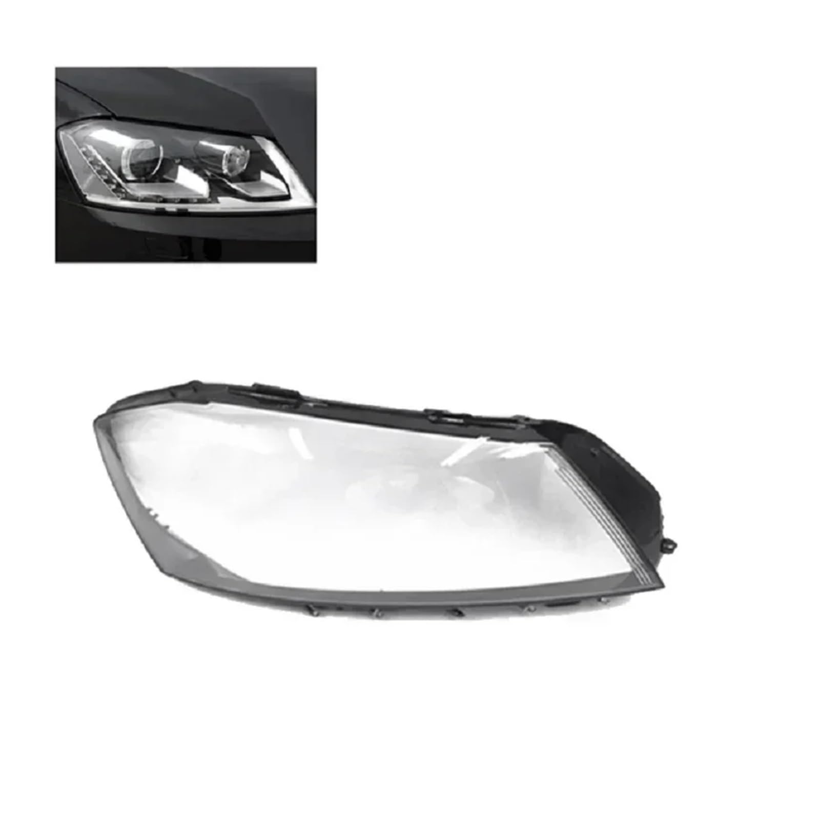 Kompatibel for VW Passat B7 Magotan B7L 2011 2012 2013 2014 2015 Paar Auto Scheinwerfer Abdeckung Scheinwerfer Shell Glas Licht lampenschirm(Right) von JFAQIPEI