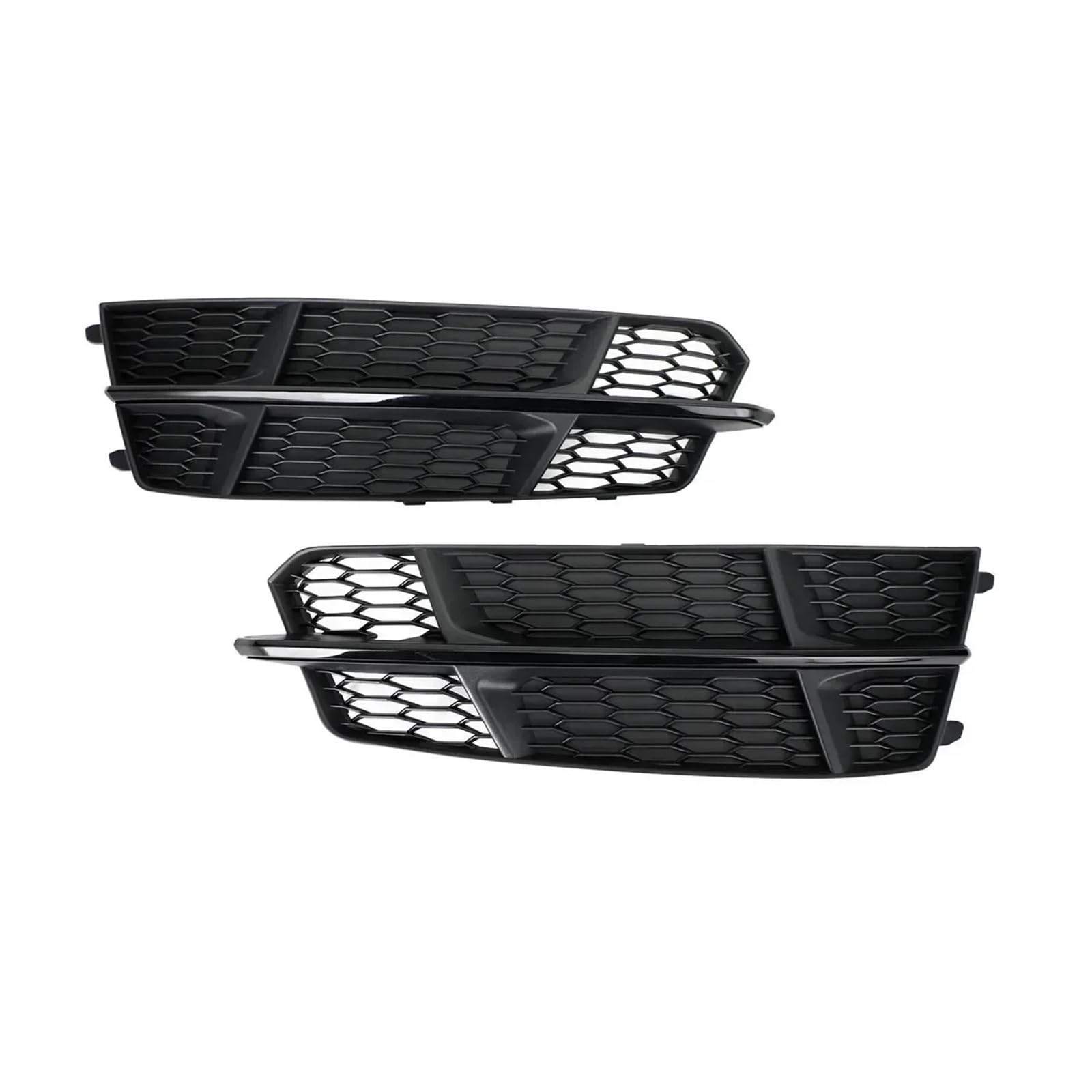 Nebelscheinwerfer-Kühlergrill-Abdeckung, kompatibel for Audi A6 C7 A6L S-Line 2015–2018, Nebelscheinwerfer-Lampenabdeckung, Waben-Hex-Frontgrill, 4G0807681AN(With Black) von JFAQIPEI