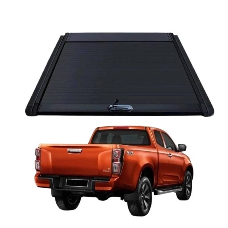 Pickup-Truck-Zubehör, einziehbare LKW-Ladeflächenabdeckungen, Laderaumabdeckung, kompatibel mit Hilux Revo Vigo(Compatible for F150) von JFAQIPEI