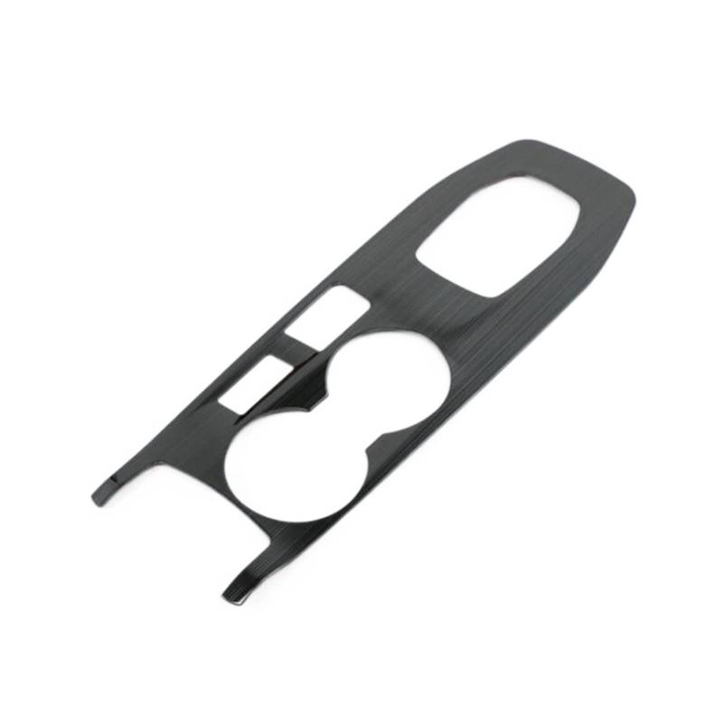 Tonlinker Innenraum-Auto-Schaltpad-Wasserhalter-Abdeckungsaufkleber, kompatibel for Peugeot 2008 2020, Auto-Styling, 1 Stück Edelstahl-Abdeckungsaufkleber(Black Brush) von JFAQIPEI