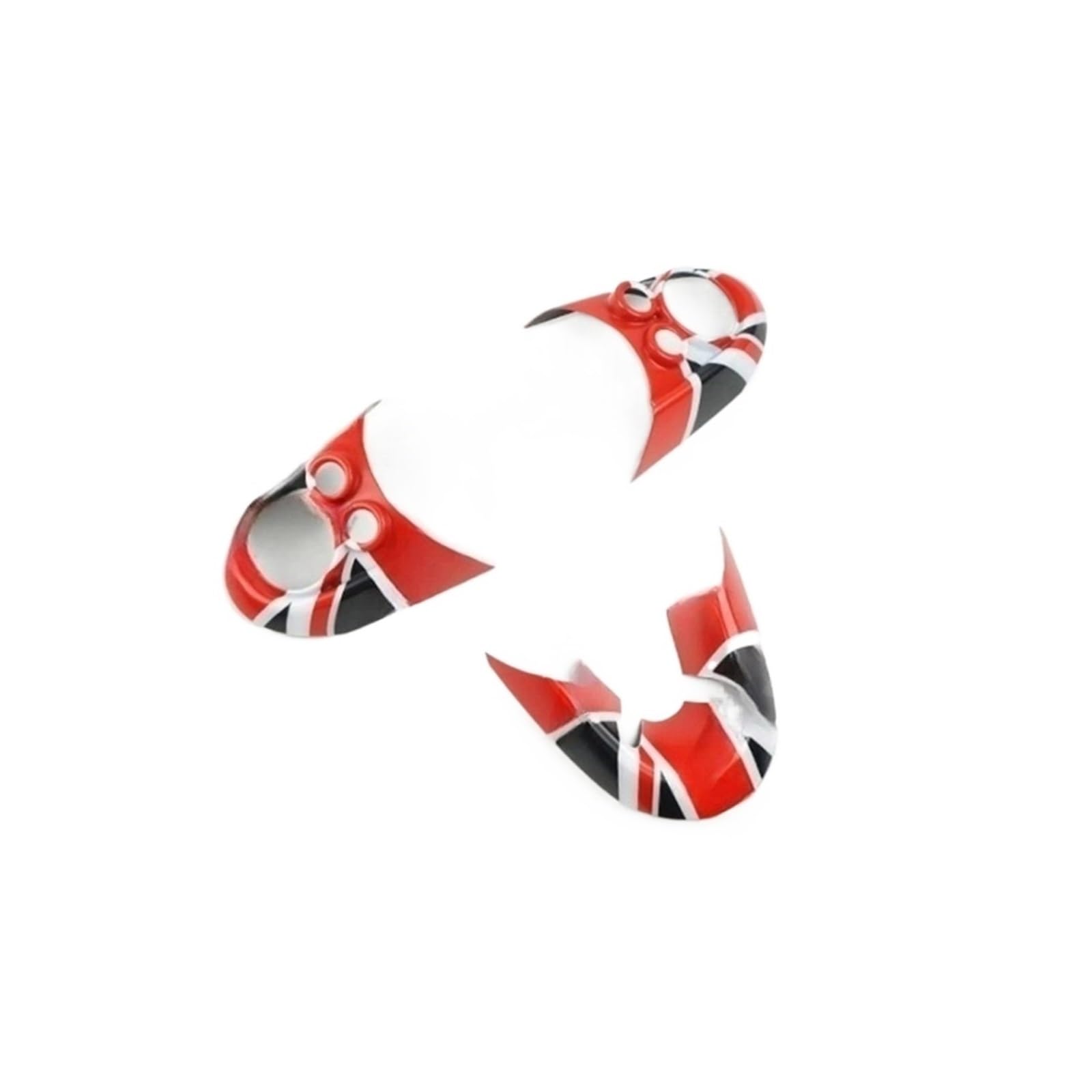 Union Jack Lenkradknopf-Abdeckungsaufkleber, Innendekoration, kompatibel for Mini Cooper S JCW F60 F55 F54 F56 F57. Auto-Styling(Black Jack B) von JFAQIPEI