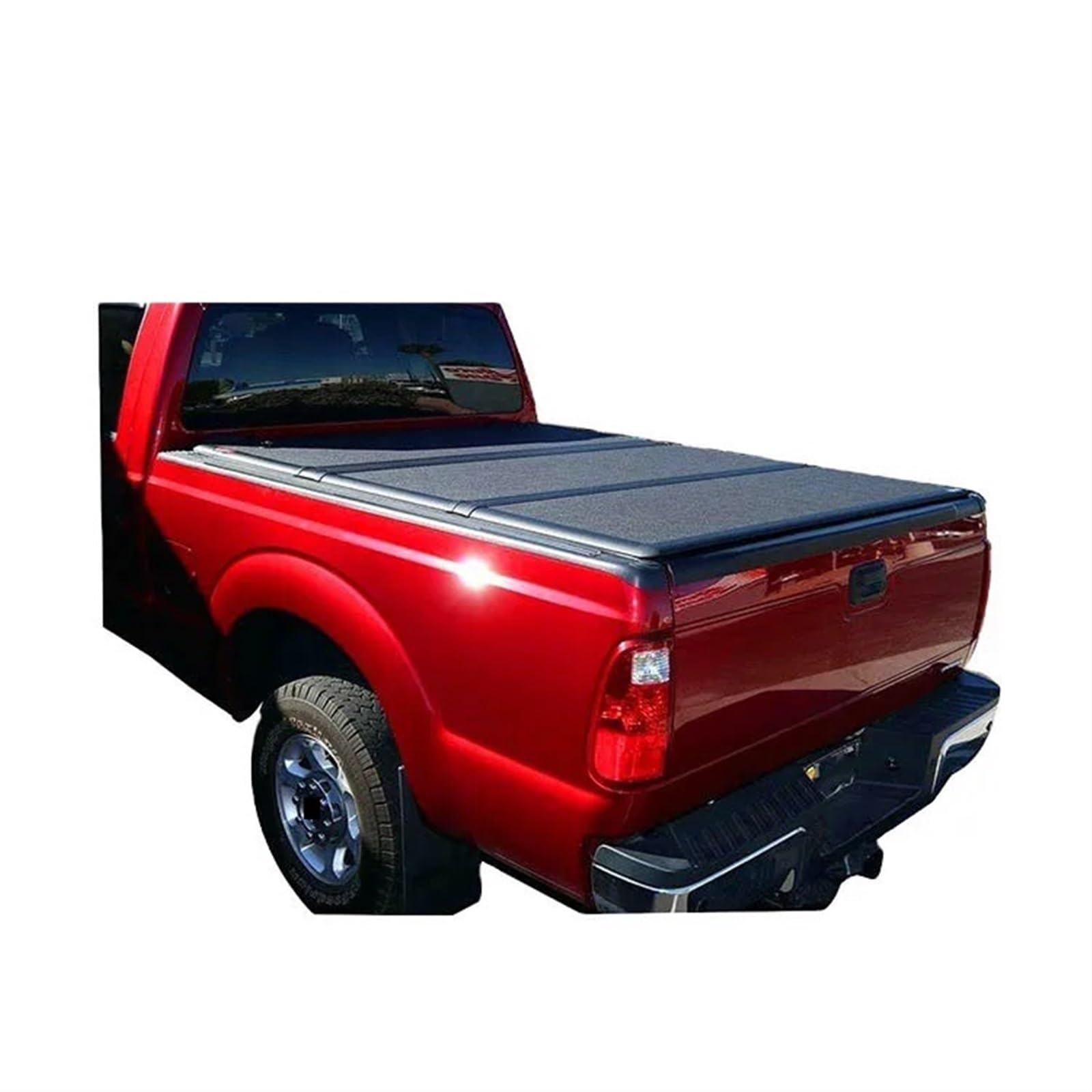 wasserdichte, dreifach Faltbare Laderaumabdeckung aus Aluminium for Pickup-Trucks, kompatibel mit F150 2015–2019 von JFAQIPEI