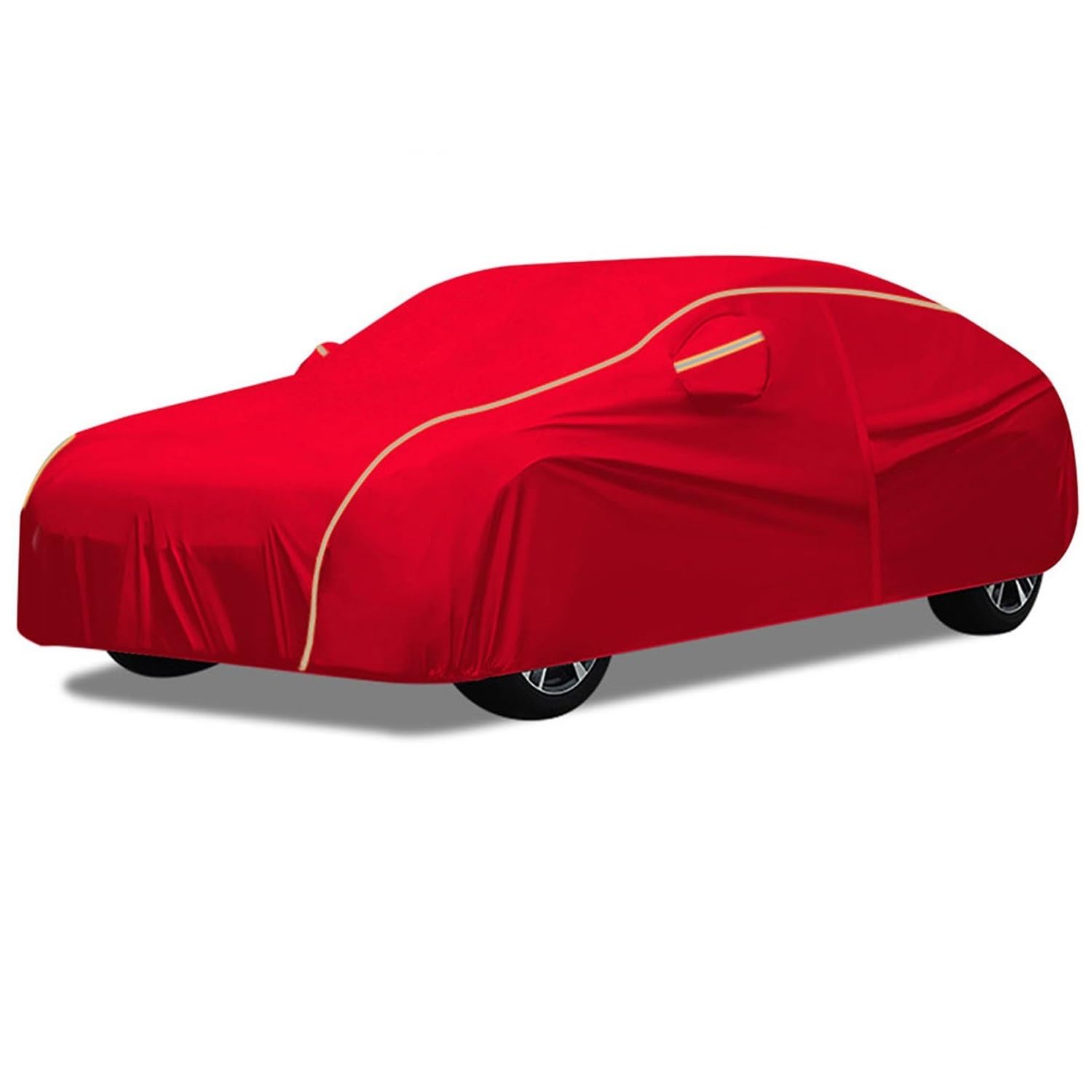 Autoabdeckung für Jaguar/F-Pace | Vollständige Auto-Außenplane，Geeignet für alle Jahreszeiten，Sonnenschutz und Wärmeisolierung，Leicht und tragbar(Red) von JFBLSD