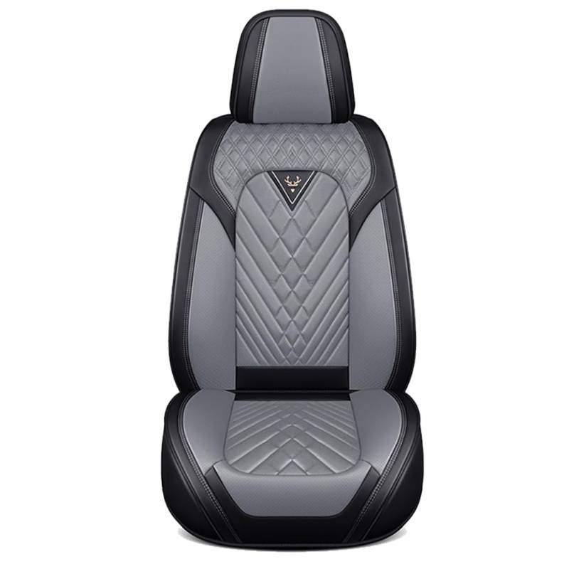 JFENGNB Auto Sitzbezüge Sets für VW Touran 7seats 2016-2023, Leder Schonbezug Atmungsaktiv Vordersitze und Rückbank Autositzschoner Innenraum Zubehör,A/Standard-A/Black~Gray von JFENGNB