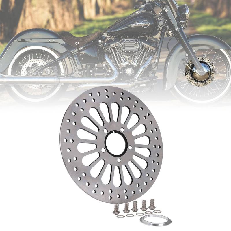 11,5"bremsscheibe vorne motorrad bremsscheibe edelstahl für Touring, Softail, Sportster, Dyna Modelle 1984-2013 (außer 2008-2013 Touring Modelle) von JFG RACING