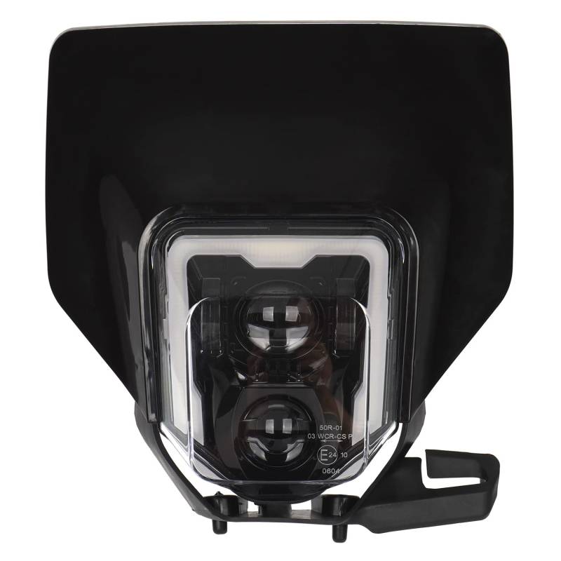 Motorrad Lichtmaske Universal,Motorrad Scheinwerfer Lampenmaske für Pit Dirt Bike Enduro Motocross Supermoto FE250 FE350 FE450 FE501 TE250i TE300i-Schwarz von JFG RACING