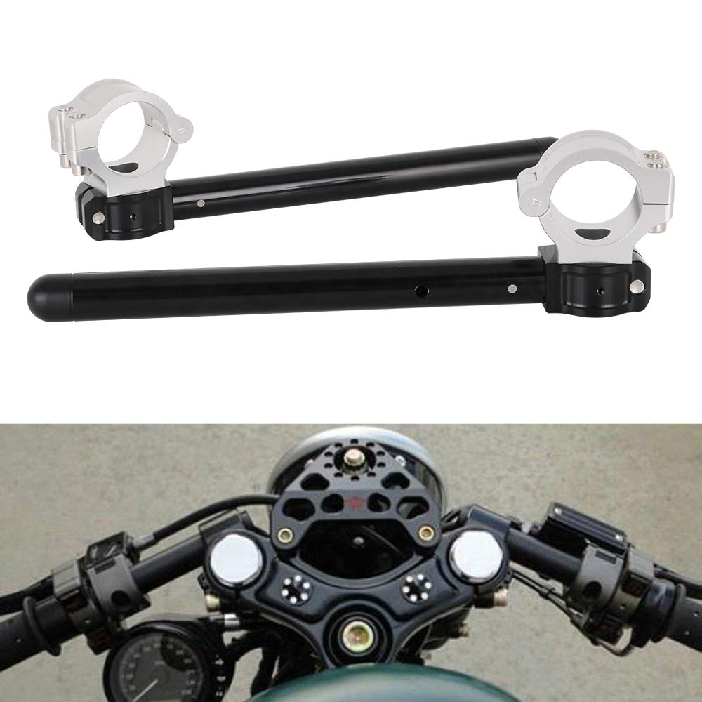 JFG RACING Motorrad-Gabel-Clipons, 33 mm, verstellbare Trennung, Racer-Lenker, universell für Rebel CMX250 CB400 CM400 CX500 KZ400 von JFG RACING