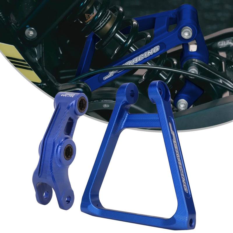 JFG RACING Motorrad Hinterprogressionsdreieck Aluminium Aufhängungsgestänge + Hintergestänge Kit für Sur Ron Light Bee S/X Segway X160/X260-Blau von JFG RACING