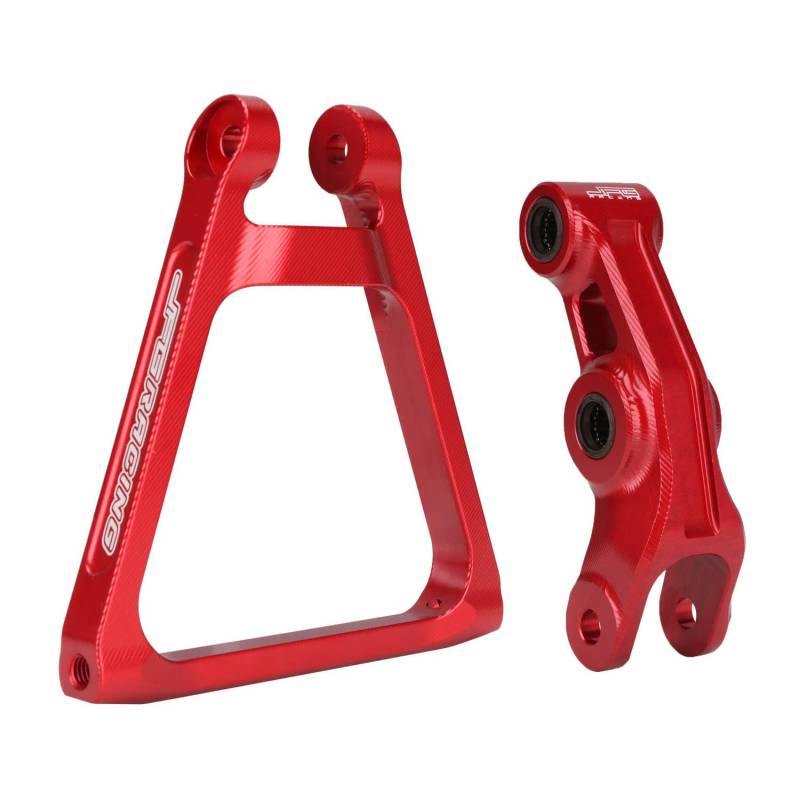 JFG RACING Motorrad Hinterprogressionsdreieck Aluminium Aufhängungsgestänge + Hintergestänge Kit für Sur Ron Light Bee S/X Segway X160/X260-Rot von JFG RACING